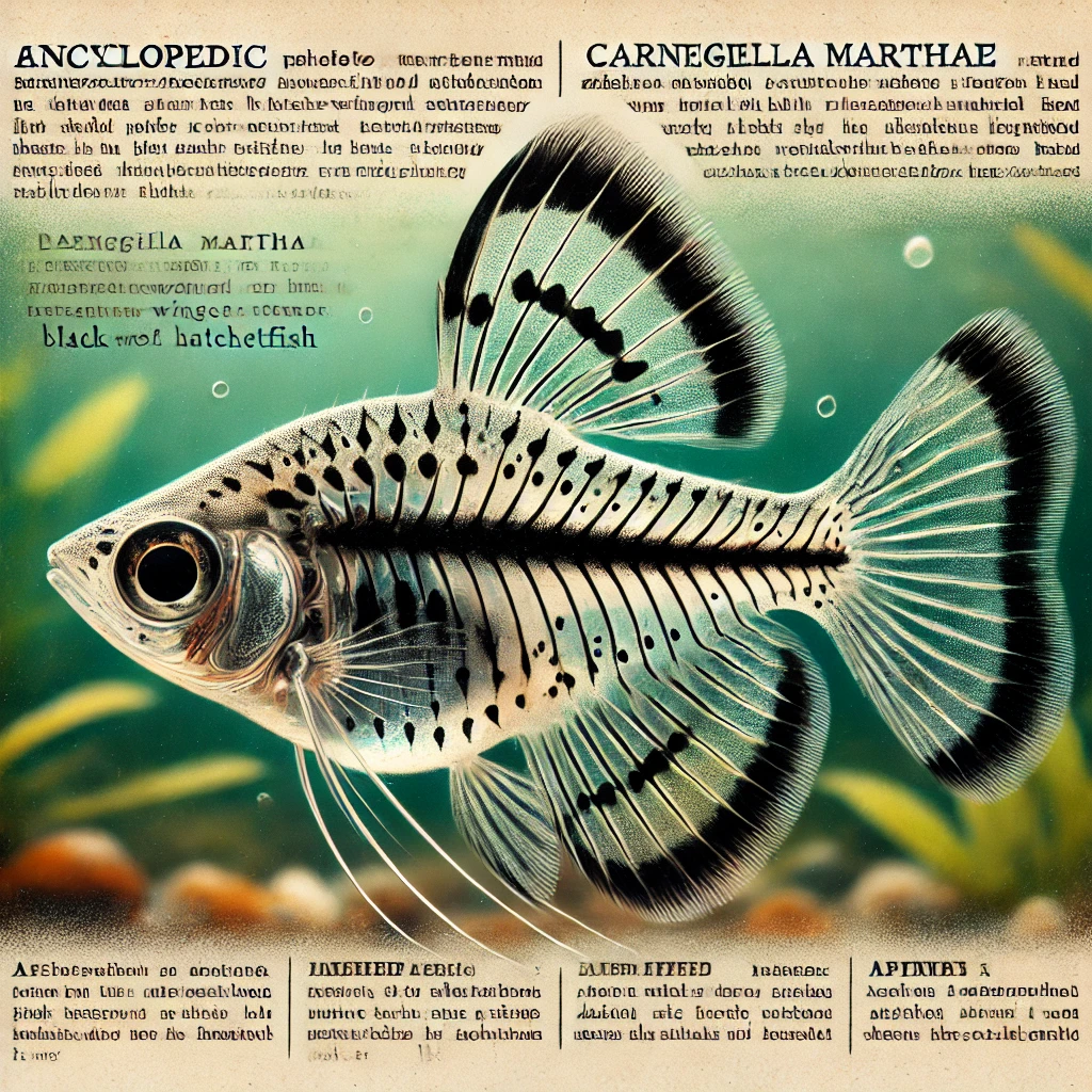 Carnegiella marthae Pez de alas negras alas