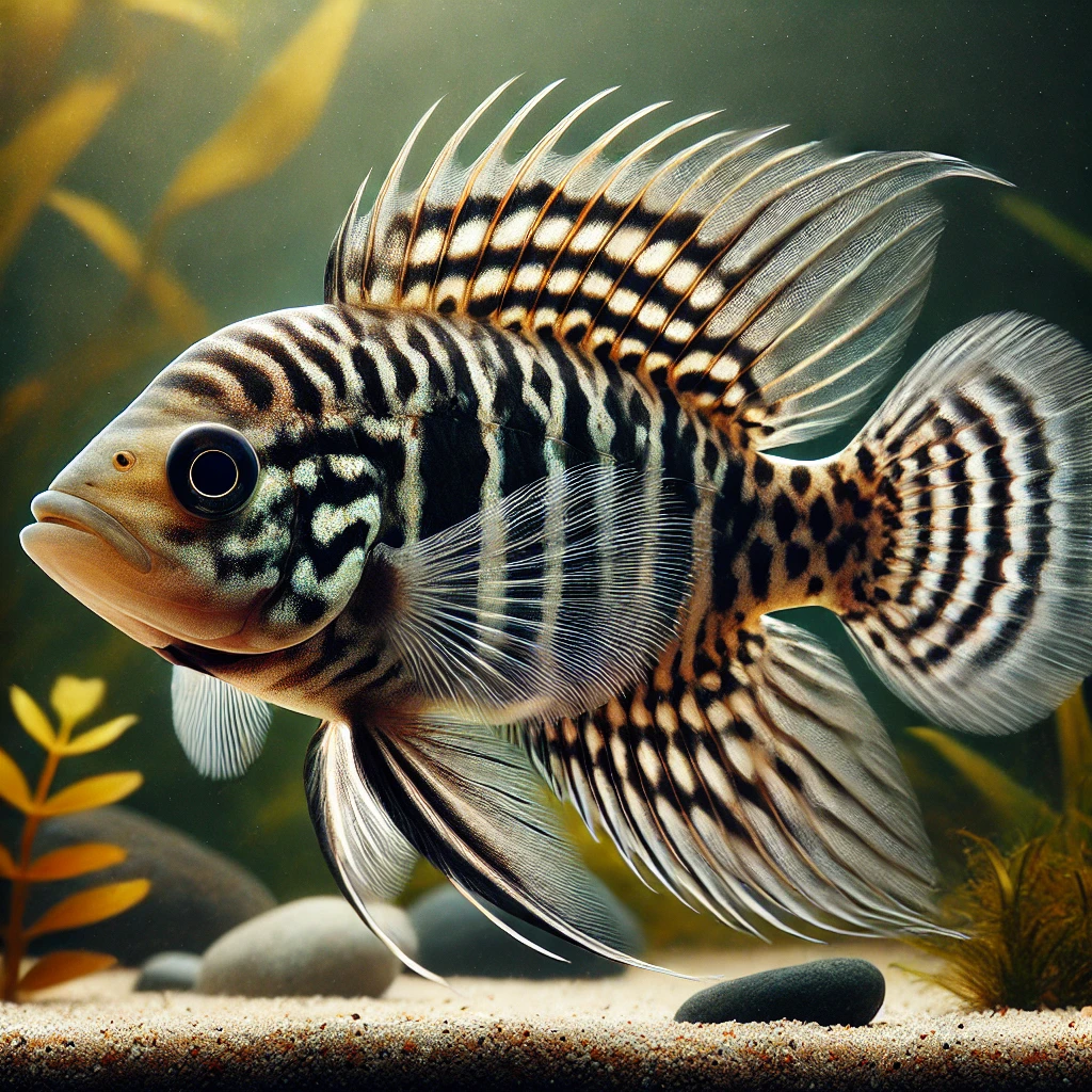 Crenicara filamentosa Cíclida de la cuadrícula