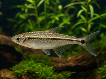 Hemigrammopetersius pulcher Africano nacido en tetra