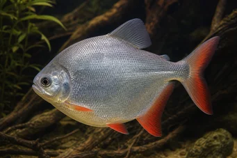 Myleus rubripinnis luna Metynnis-Lune con gancho rojo