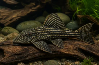 Panaque nigrolineatus Pánico real